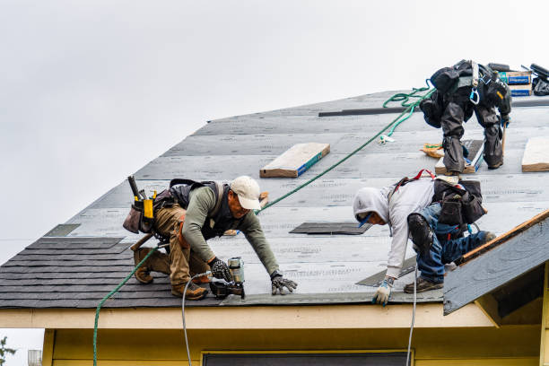Professional Gutter Installation technician working in Three Springs, PA